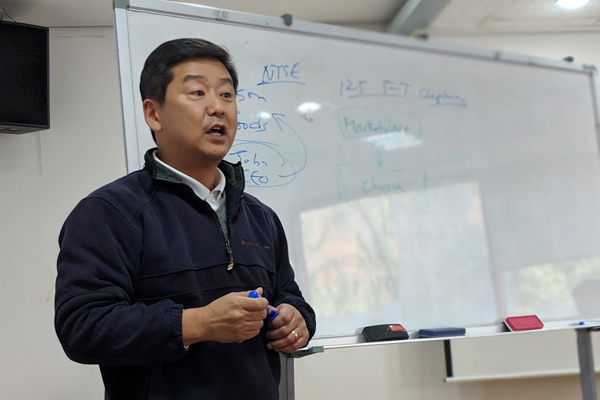 David Kim teaching with A2.business